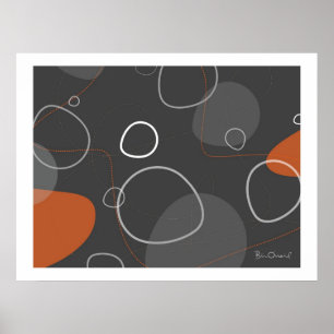 Póster Adakame - Poster abstracto retro-moderno