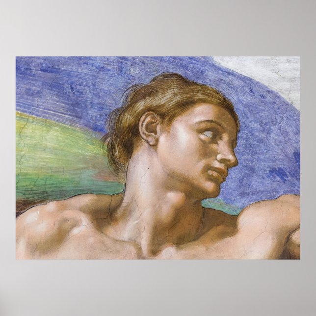 Póster Adam, Capilla Sixtina de Michelangelo (Frente)