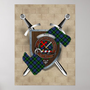 Póster Adam Clan Badge Crossed Swords Poster 18x24