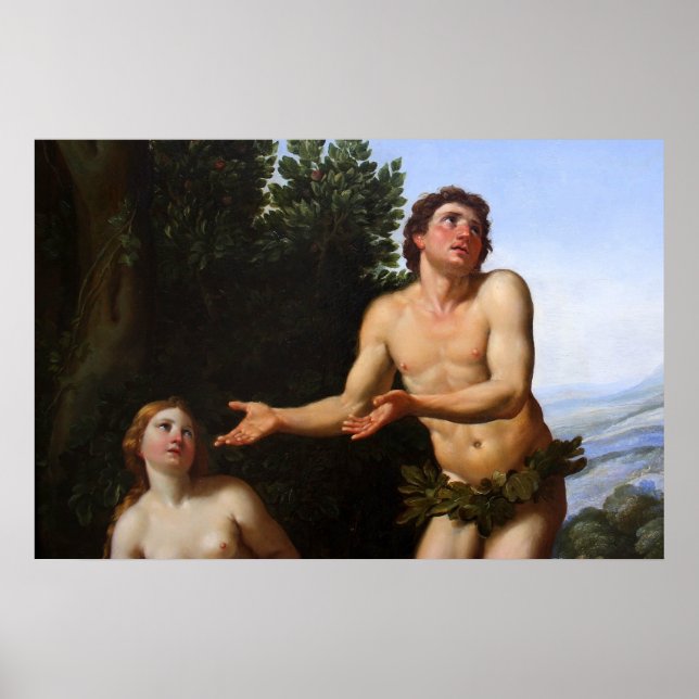 Póster adam & eve - árbol en medio del jardín (Frente)