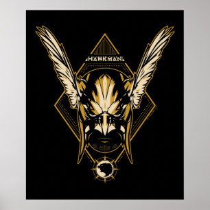 Póster Adam negro   Gráfico de cascos de Hawkman