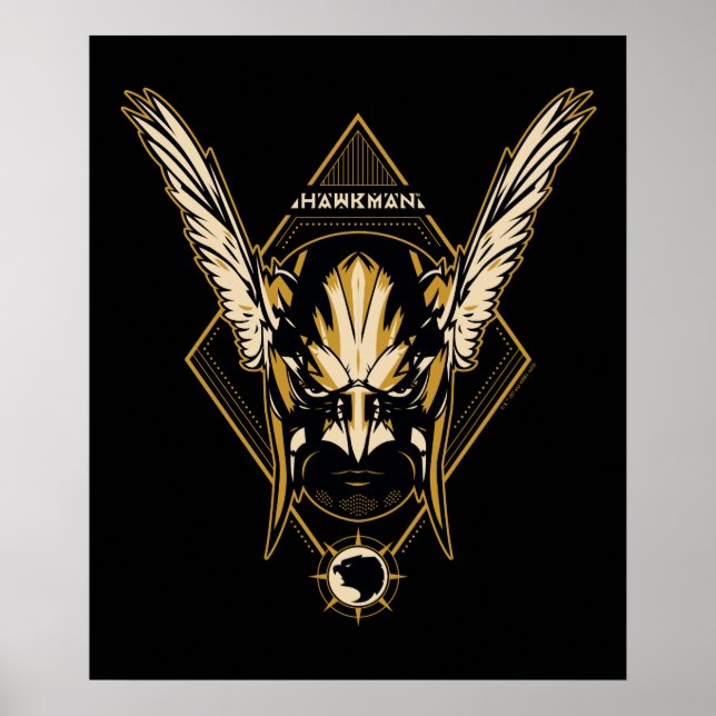 Póster Adam negro | Gráfico de cascos de Hawkman (Frente)