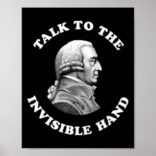 Póster Adam Smith habla con la mano invisible Economía Te