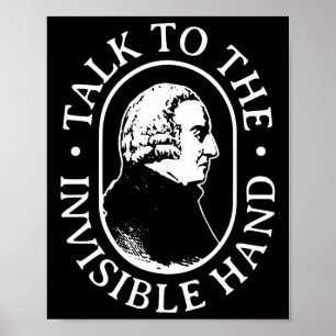 Póster Adam Smith habla con la mano invisible Economía Te