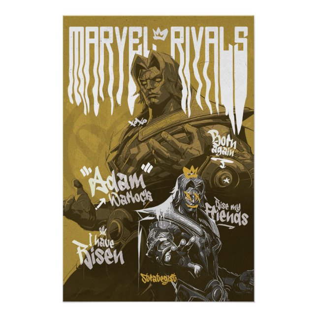 Póster Adam Warlock – Marvel Rivals Fanart (Anverso)