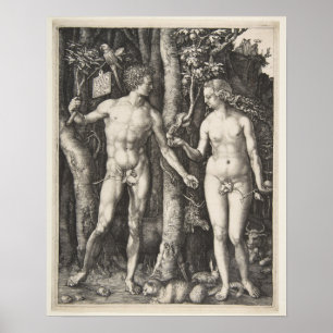 Póster Adam y Eva, 1504