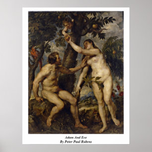 Póster Adam Y Eve De Peter Paul Rubens