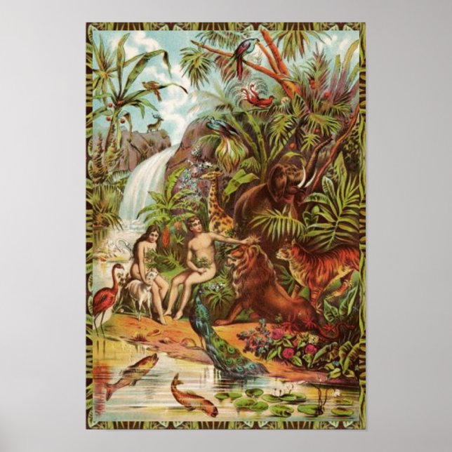 Póster Adam Y Eve En Eden Poster (Frente)