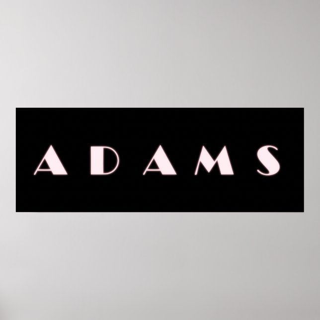 Póster ADAMS Alphabet Letter Name Art (Frente)