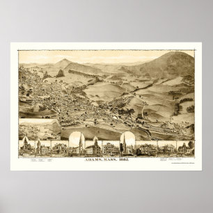 Póster Adams, MAMÁES Mapa Panorámico - 1882