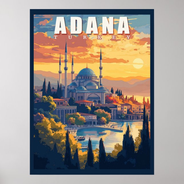 Póster Adana - Impresionantes fotos de la vibrante ciudad (Frente)