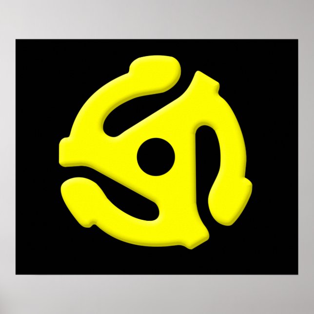 Póster Adaptador de registro de vinilo de 45 rpm (Frente)