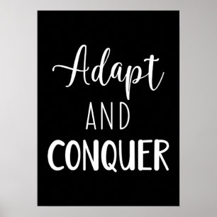Póster Adaptarse y conquistar - Gimnasio, rizo, éxito