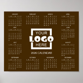 Póster Add Your Own Business Logo 2026 Calendar