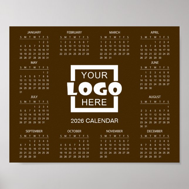 Póster Add Your Own Business Logo 2026 Calendar (Frente)