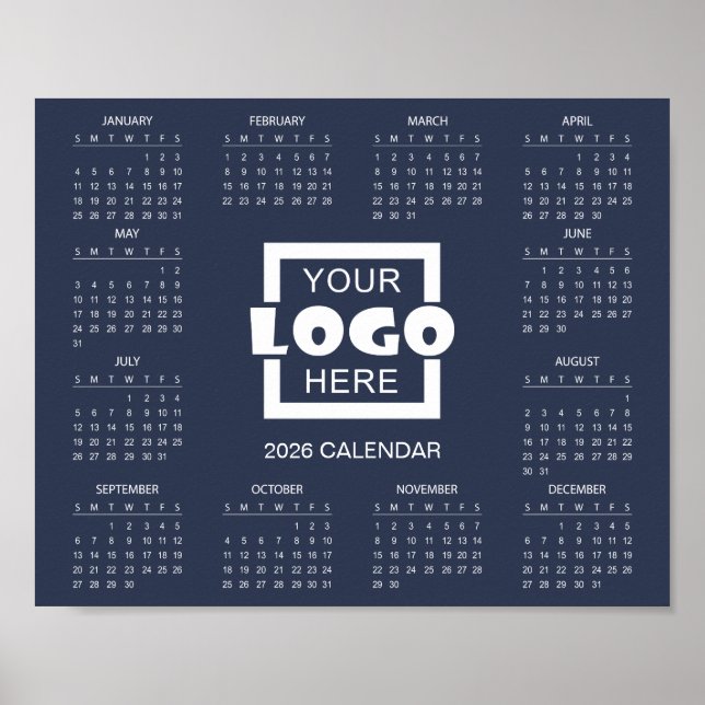 Póster Add Your Own Business Logo 2026 Calendar (Frente)