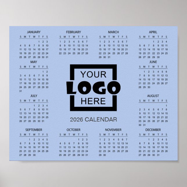 Póster Add Your Own Business Logo 2026 Calendar (Frente)
