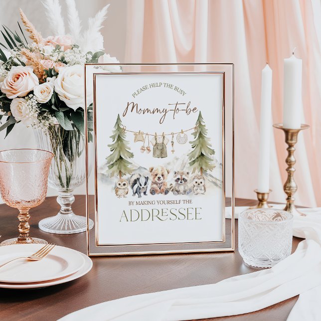 Póster Addressee Woodland Adventure Boy Baby Shower (Subido por el creador)