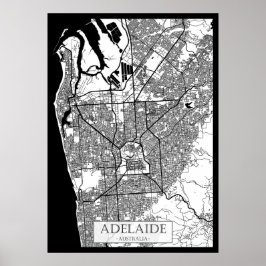Póster Adelaide Australia City Map