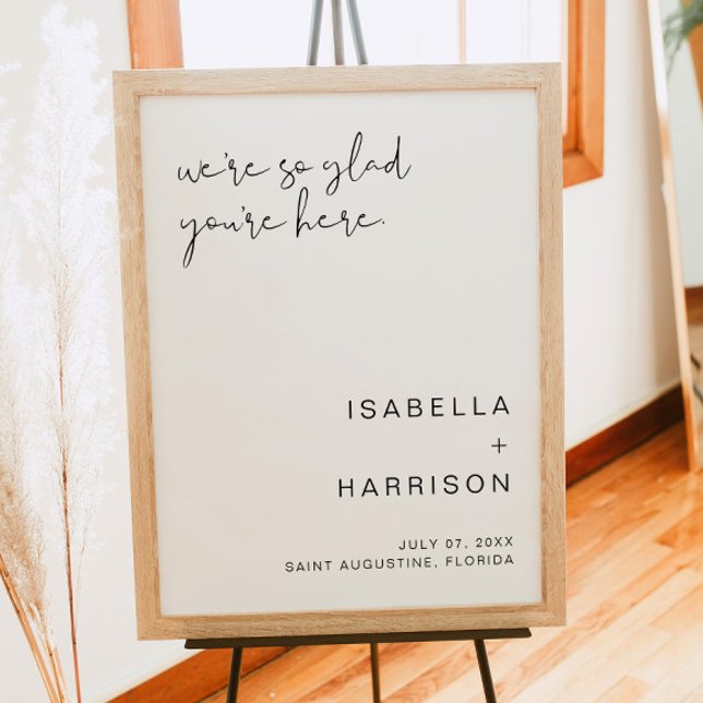 Póster ADELLA - Bienvenida Minimalista simple Boda modern (Subido por el creador)
