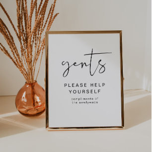 Póster ADELLA Edgy Gents Moderno Baño de aseo