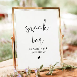 Póster ADELLA Edgy Modern Minimalista Snack Bar