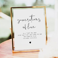 ADELLA Generaciones Minimalistas de Rótulo Boda de
