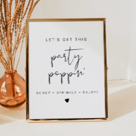 Póster ADELLA Rótulo Boda Edgy Popcorn Bar