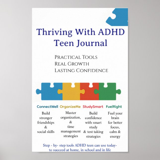 Póster ADHD  3] Use this one ***FRONT COVER  TEEN JOURNAL (Frente)