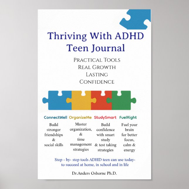 PÓSTER ADHD FRONT COVER  TEEN JOURNAL (Frente)