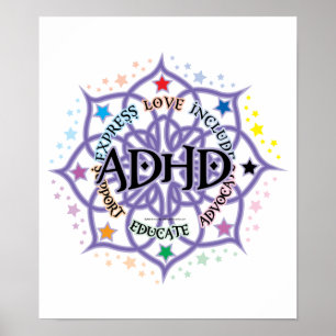 Póster ADHD Lotus tribal