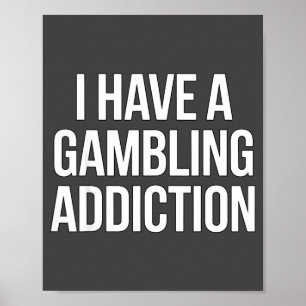 Póster Adicción al juego de póquer en casinos