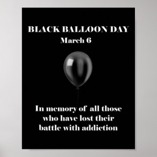 Póster Adición a la sobredosis por Día de Globo Negro