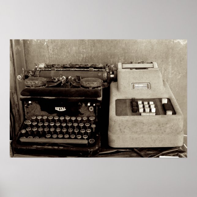 Póster Adición de Maching y Typwriter (Frente)