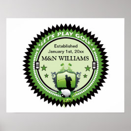 Póster Adición personalizada de su nombre Reproducir logo