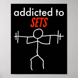 Póster Adicto A Juegos Divertidos Gym Workout Naughty Pun