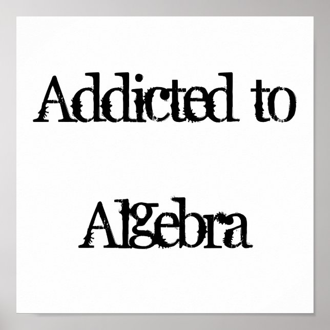 Póster Adicto al álgebra (Frente)