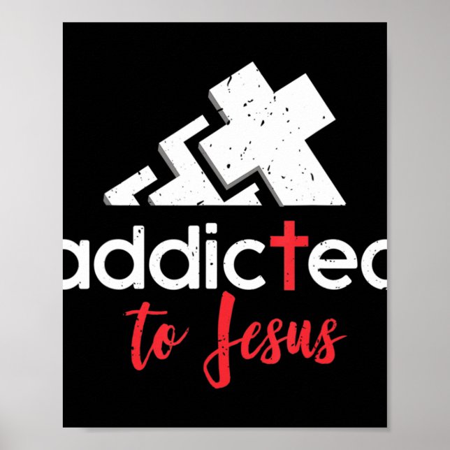 Póster Adictos a Jesús - Hombres cristianos dan T-Shi (Frente)