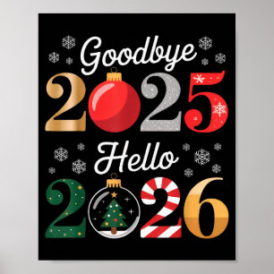 Póster Adiós 2025 Hola 2026 Feliz Nochevieja Chris