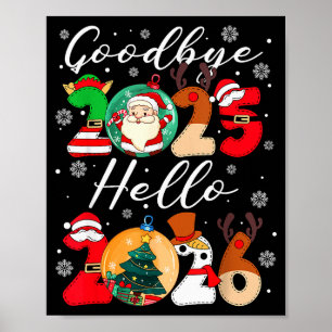 Póster Adiós 2025 Hola 2026 Feliz Nochevieja Chris