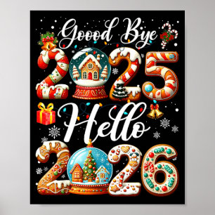 Póster Adiós 2025 Hola 2026 Feliz Nochevieja Chris