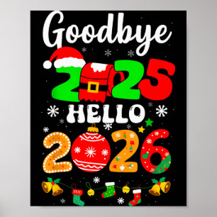 Póster Adiós 2025 Hola 2026 Feliz Nochevieja Chris