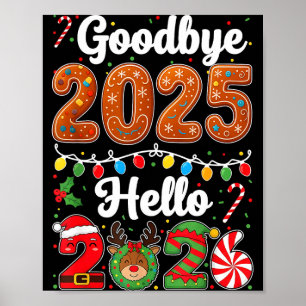 Póster Adiós 2025 Hola 2026 Feliz Nochevieja Chris