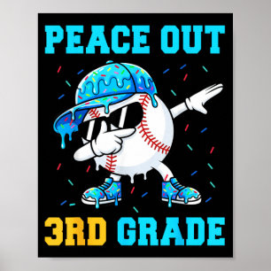 Póster Adiós 3er Grado Segunda Graduación de Béisbol