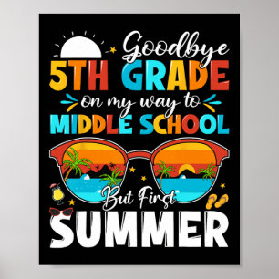 Póster Adiós 5to Grado Hola Escuela Intermedia