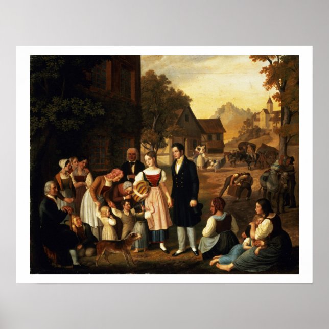 Póster Adiós a Dorothea, de "Hermann y Do" de Goethe (Frente)