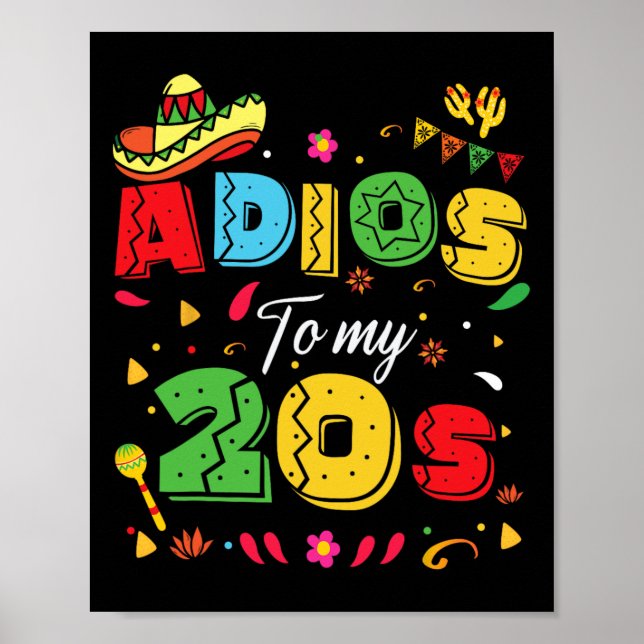 Póster Adiós a mis 20 años 30 Cinco de Mayo (Frente)
