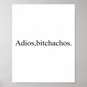 Póster Adios Achos Funny Cinco De Mayo Fiesta