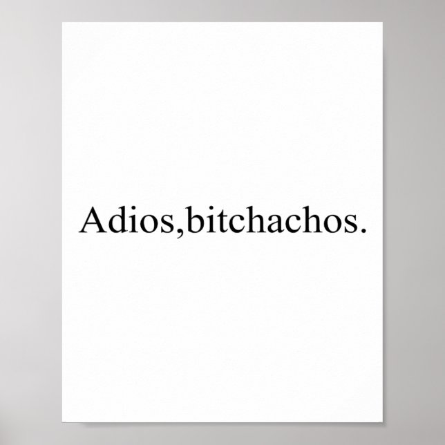 Póster Adios Achos Funny Cinco De Mayo Fiesta (Frente)