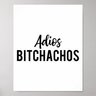 Póster Adios Achos Funny Cinco De Mayo Fiesta Fiesta Rega